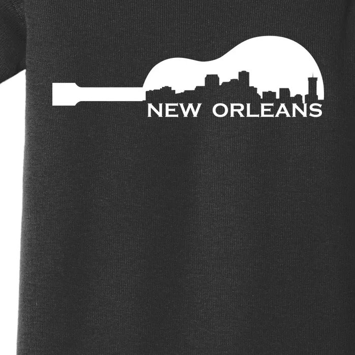 New Orleans Guitar Skyline Baby Bodysuit