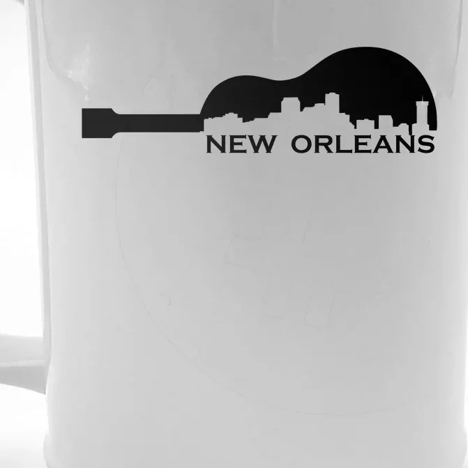 New Orleans Guitar Skyline Front & Back Beer Stein