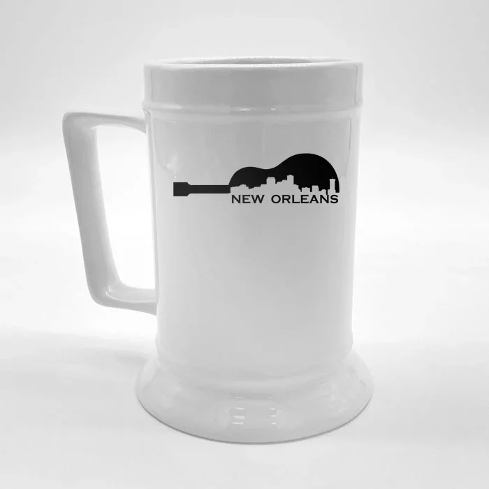 New Orleans Guitar Skyline Front & Back Beer Stein