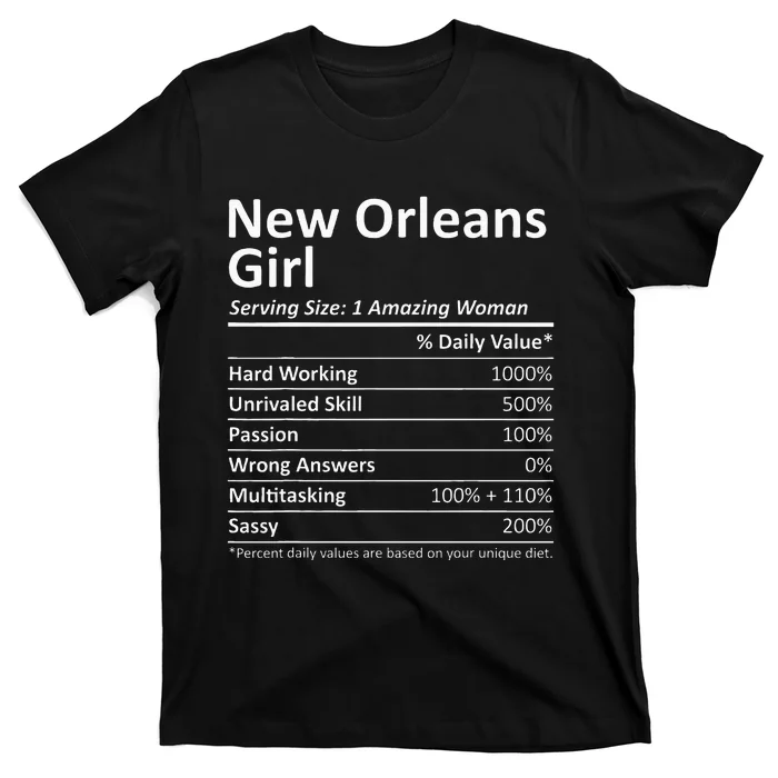 New Orleans Girl La Louisiana Funny City Home Roots Usa Gift T-Shirt