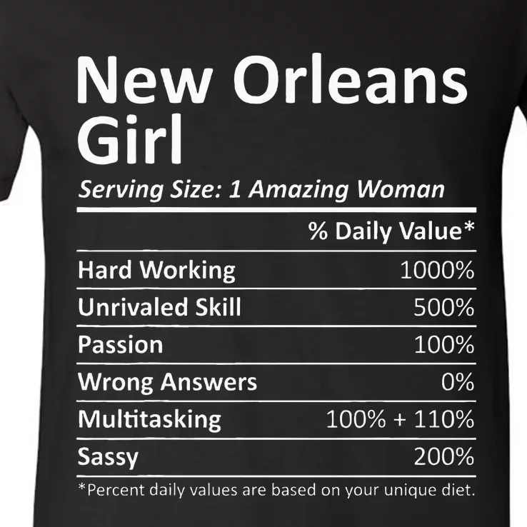 New Orleans Girl La Louisiana Funny City Home Roots Usa Gift V-Neck T-Shirt