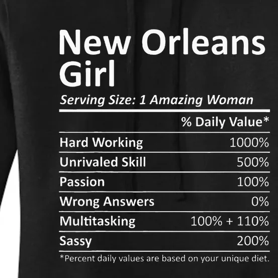 New Orleans Girl La Louisiana Funny City Home Roots Usa Gift Women's Pullover Hoodie