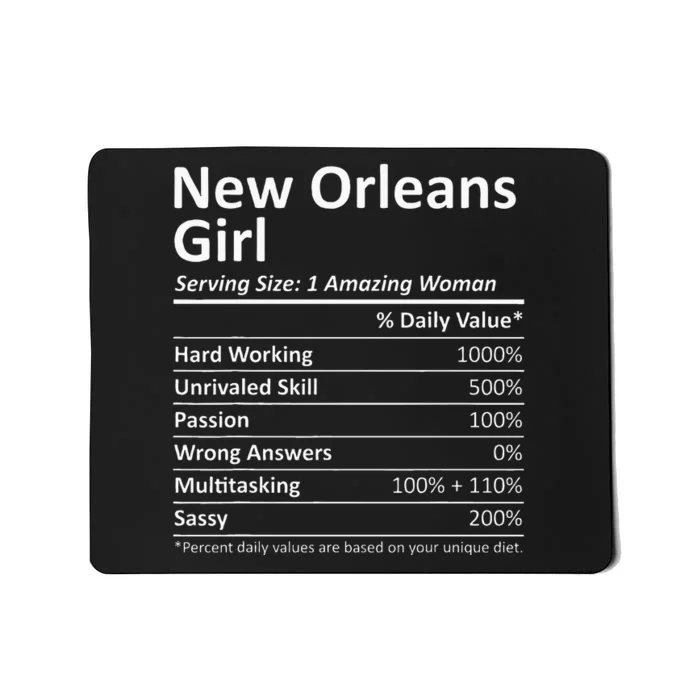 New Orleans Girl La Louisiana Funny City Home Roots Usa Gift Mousepad