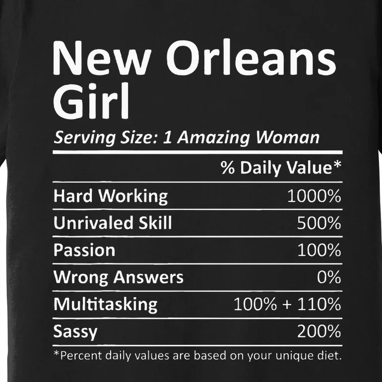 New Orleans Girl La Louisiana Funny City Home Roots Usa Gift Premium T-Shirt