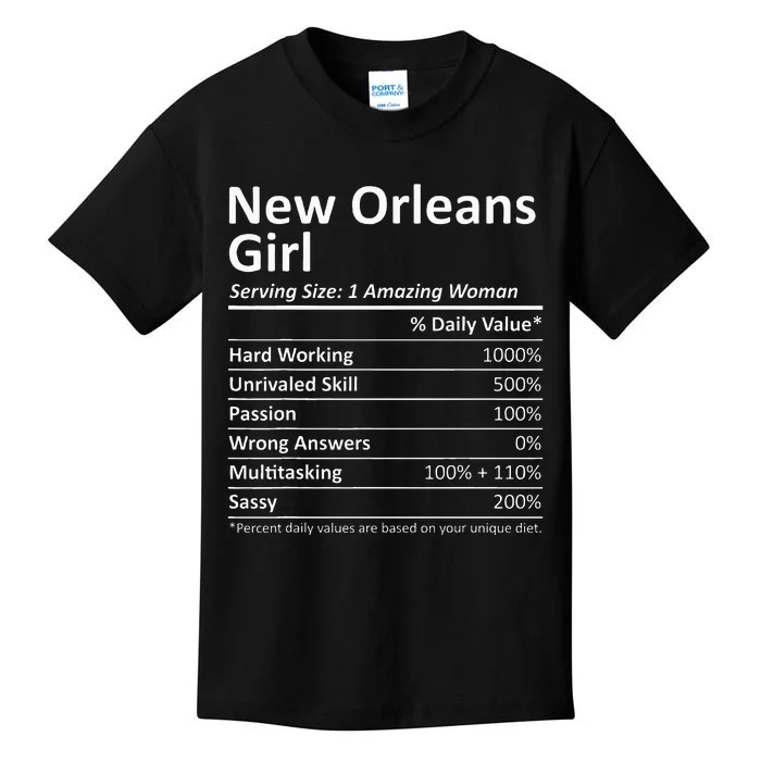 New Orleans Girl La Louisiana Funny City Home Roots Usa Gift Kids T-Shirt