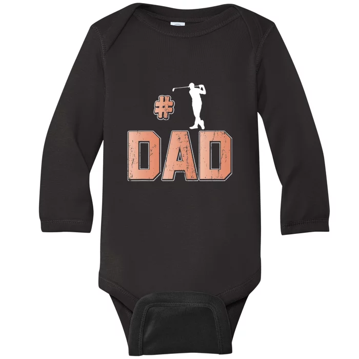 Number One Golf Dad Gift For Dad Father's Day Baby Long Sleeve Bodysuit