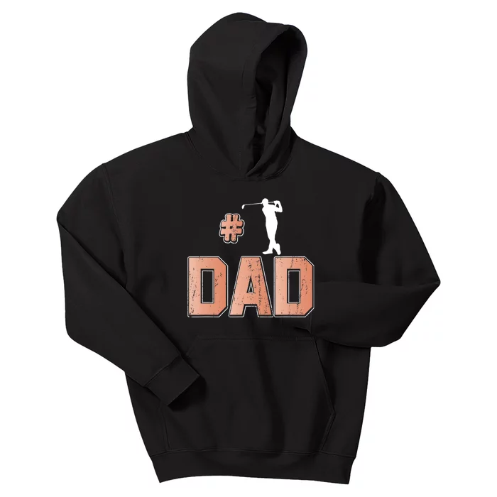 Number One Golf Dad Gift For Dad Father's Day Kids Hoodie