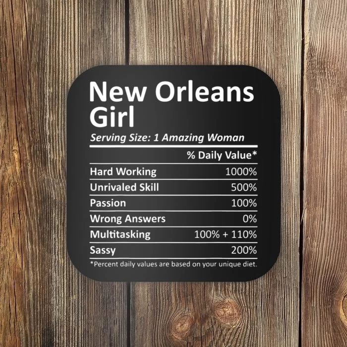 New Orleans Girl La Louisiana Funny City Home Roots Usa Gift Coaster