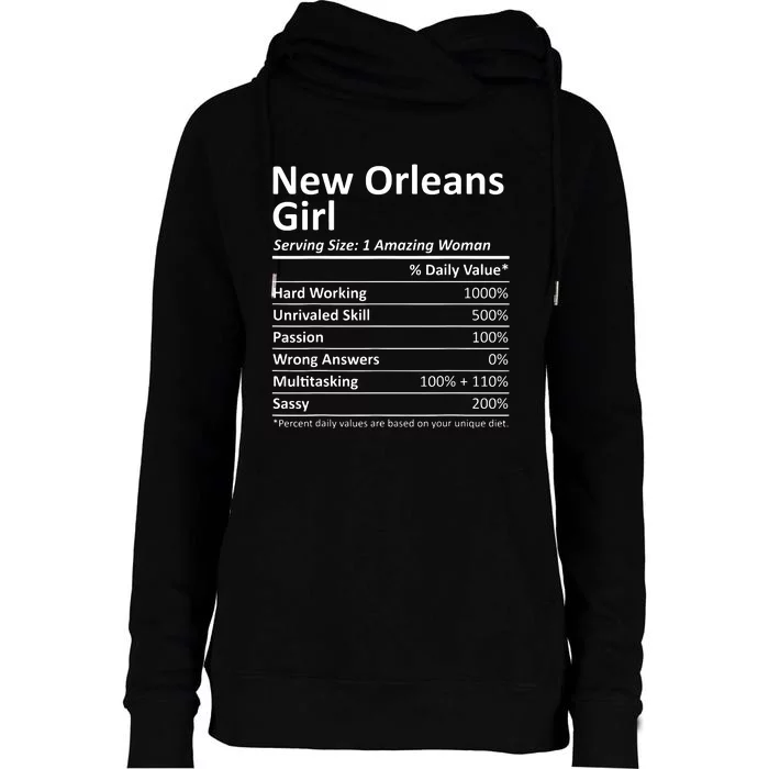 New Orleans Girl La Louisiana Funny City Home Roots Usa Gift Womens Funnel Neck Pullover Hood