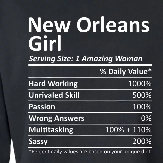 New Orleans Girl La Louisiana Funny City Home Roots Usa Gift Cropped Pullover Crew