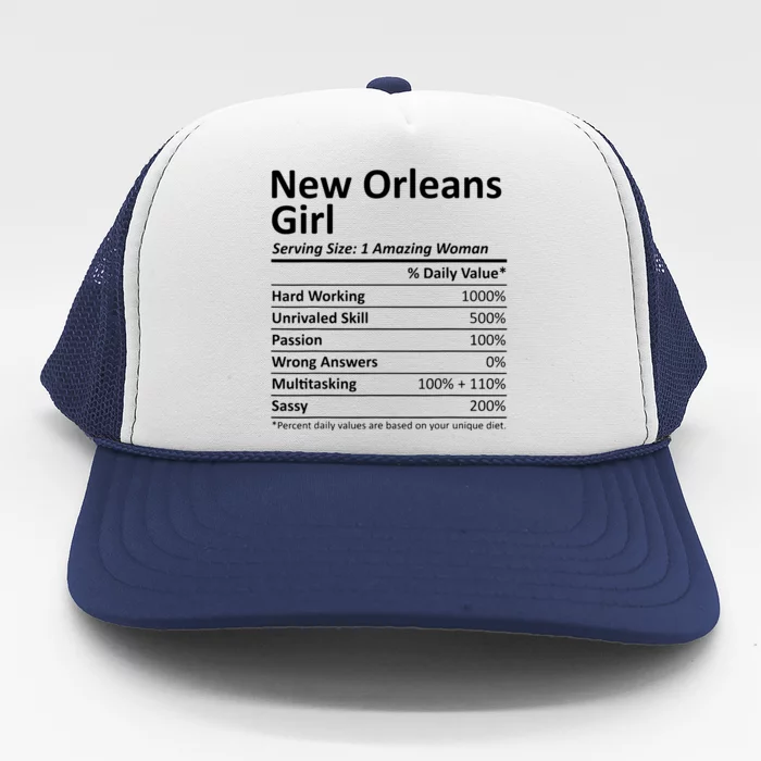 New Orleans Girl La Louisiana Funny City Home Roots Usa Gift Trucker Hat