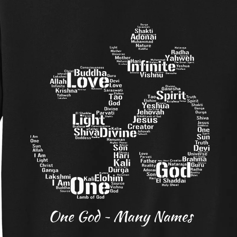 Names Of God In Om Symbol Yoga Inspired Aum Tall Sweatshirt