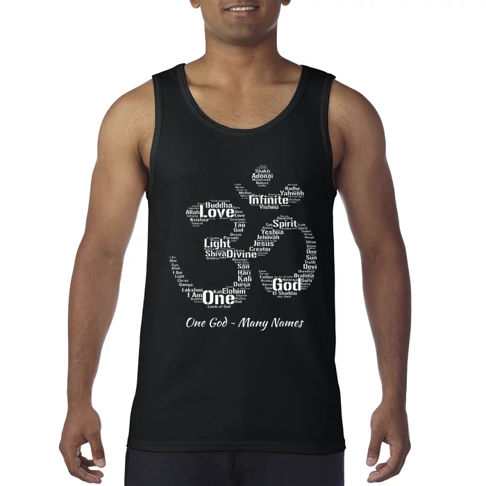 Names Of God In Om Symbol Yoga Inspired Aum Tank Top