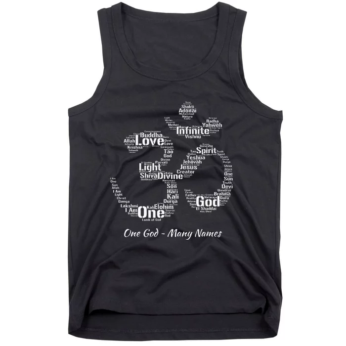 Names Of God In Om Symbol Yoga Inspired Aum Tank Top