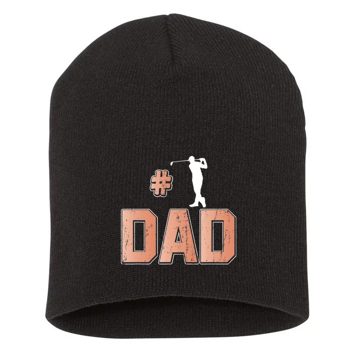 Number One Golf Dad Father's Day Gift For Dad Short Acrylic Beanie