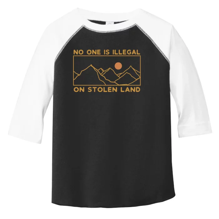 No One Is Illegal On Stolen Land Toddler Fine Jersey T-Shirt