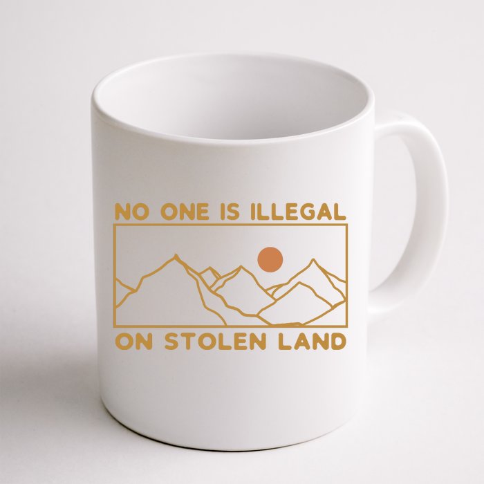 No One Is Illegal On Stolen Land Front & Back Coffee Mug