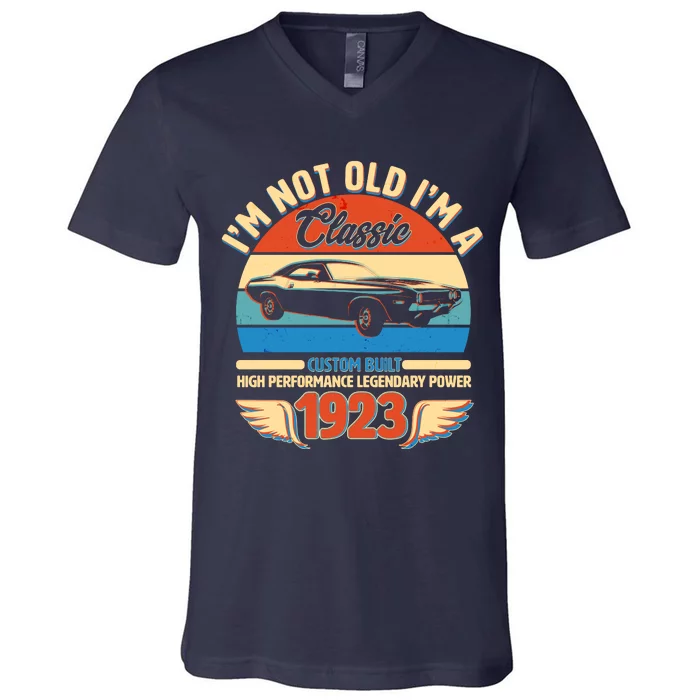 Not Old I'm A Classic 1923 Car Lovers 100th Birthday V-Neck T-Shirt