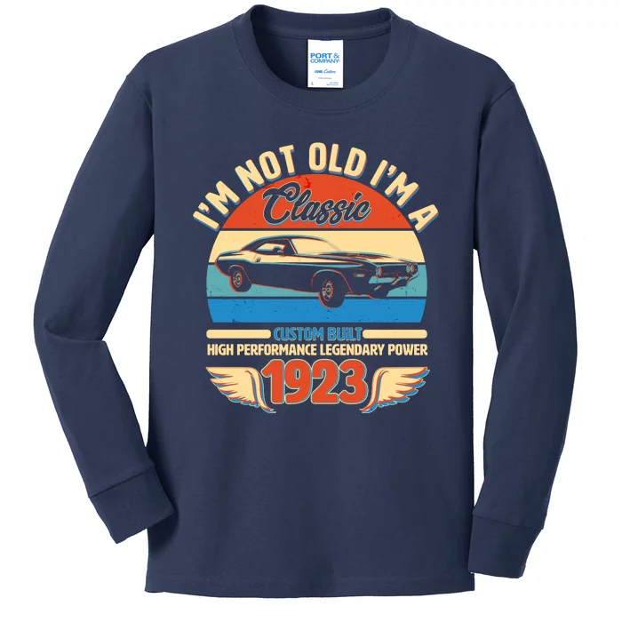 Not Old I'm A Classic 1923 Car Lovers 100th Birthday Kids Long Sleeve Shirt