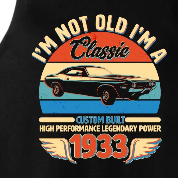 Not Old I'm A Classic 1933 Car Lovers 90th Birthday Ladies Tri-Blend Wicking Tank