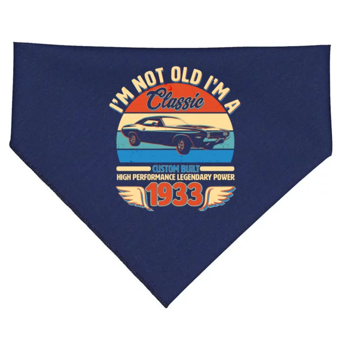 Not Old I'm A Classic 1933 Car Lovers 90th Birthday USA-Made Doggie Bandana