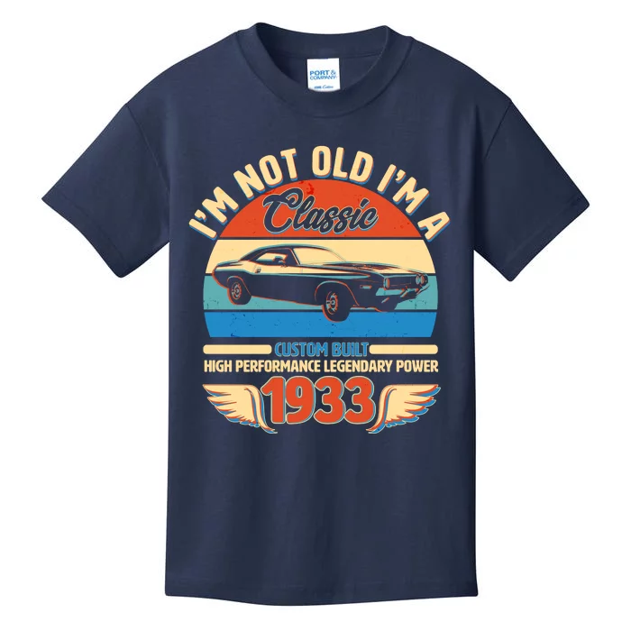 Not Old I'm A Classic 1933 Car Lovers 90th Birthday Kids T-Shirt