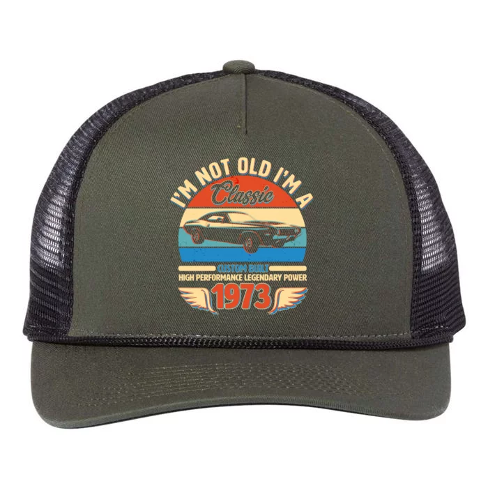 Not Old I'm A Classic 1973 Car Lovers 50th Birthday Retro Rope Trucker Hat Cap