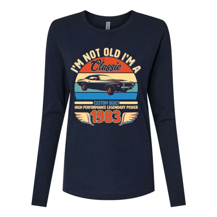 Not Old I'm A Classic 1983 Car Lovers 40th Birthday Womens Cotton Relaxed Long Sleeve T-Shirt