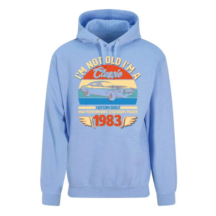 Not Old I'm A Classic 1983 Car Lovers 40th Birthday Unisex Surf Hoodie