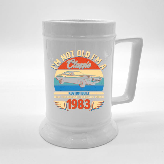 Not Old I'm A Classic 1983 Car Lovers 40th Birthday Front & Back Beer Stein