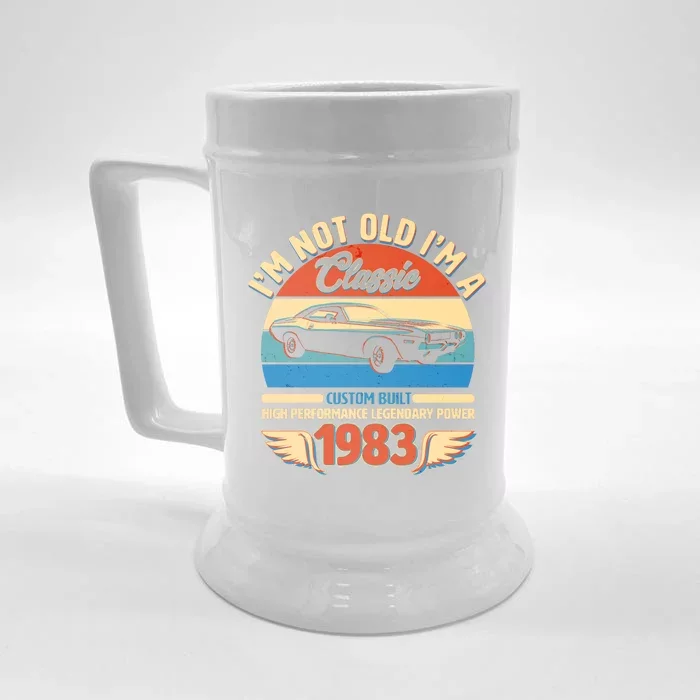 Not Old I'm A Classic 1983 Car Lovers 40th Birthday Front & Back Beer Stein