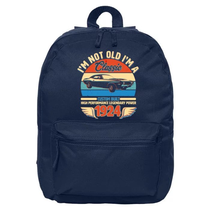 Not Old Im A Classic 1924 Car Lovers 100th Birthday 16 in Basic Backpack