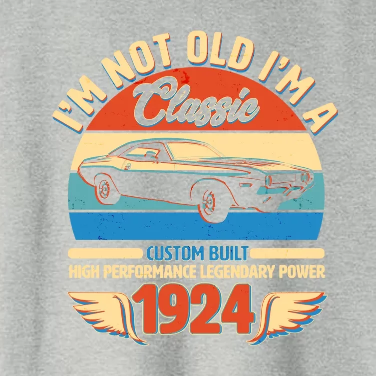 Not Old Im A Classic 1924 Car Lovers 100th Birthday Women's Crop Top Tee