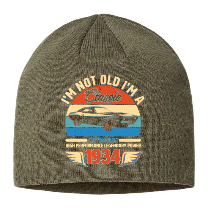 Not Old Im A Classic 1934 Car Lovers 90th Birthday 8 1/2in Sustainable Knit Beanie