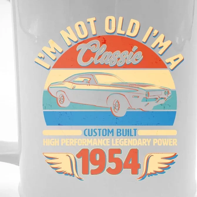 Not Old Im A Classic 1954 Car Lovers 70th Birthday Front & Back Beer Stein