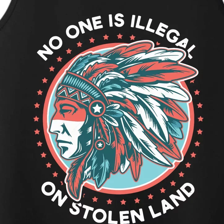 No One Is Illegal On Stolen Land Anti Trump Protest Performance Tank