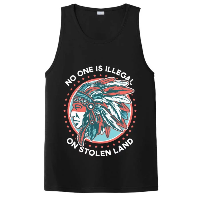 No One Is Illegal On Stolen Land Anti Trump Protest Performance Tank