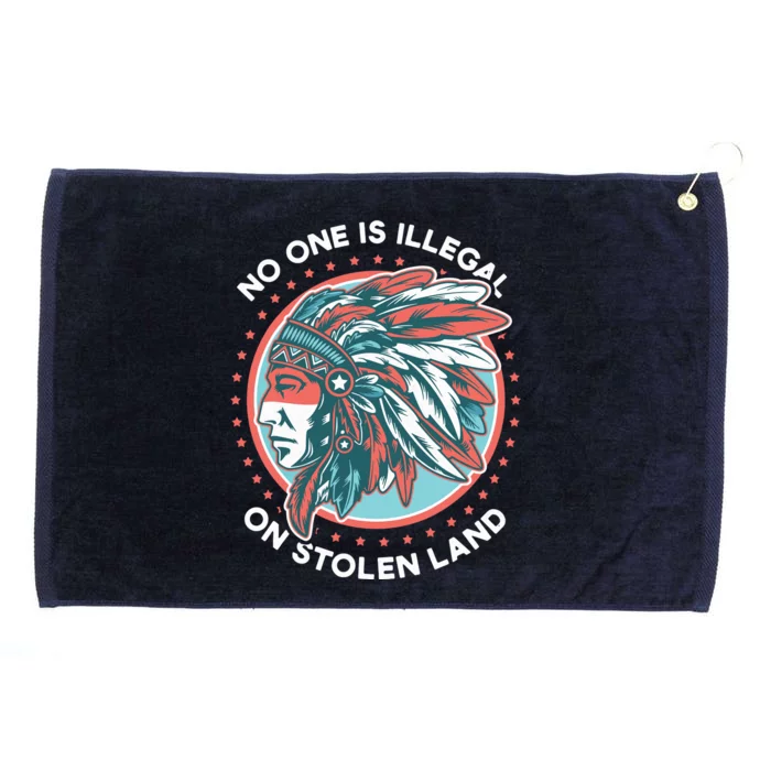 No One Is Illegal On Stolen Land Anti Trump Protest Grommeted Golf Towel