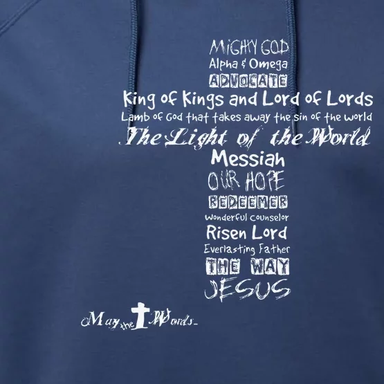 Names Of Jesus Cross Love Lord Christian Hoodie Jacket Hope Performance Fleece Hoodie