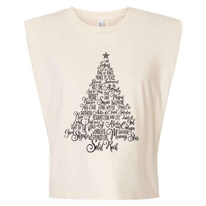 Names Of Jesus Christmas Tree Gift Amazing Xmas Tree Gift Garment-Dyed Women's Muscle Tee