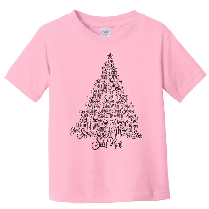 Names Of Jesus Christmas Tree Gift Amazing Xmas Tree Gift Toddler T-Shirt