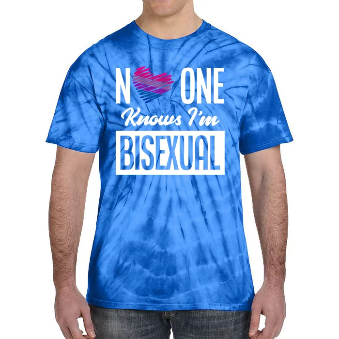 No One Knows I'm Bisexual Bi Pride Bisexual Gift Tie-Dye T-Shirt