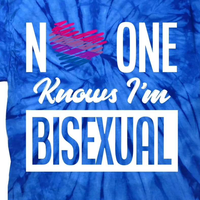 No One Knows I'm Bisexual Bi Pride Bisexual Gift Tie-Dye T-Shirt