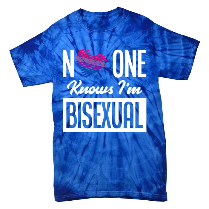 No One Knows I'm Bisexual Bi Pride Bisexual Gift Tie-Dye T-Shirt