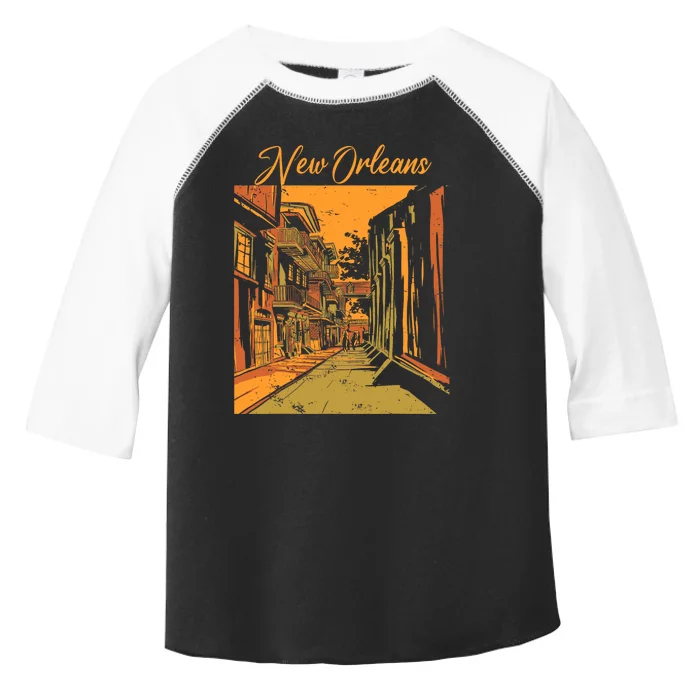 New Orleans Louisiana Souvenir Bourbon Street Toddler Fine Jersey T-Shirt