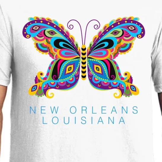 New Orleans Louisiana Souvenir Butterfly Graphic Pajama Set