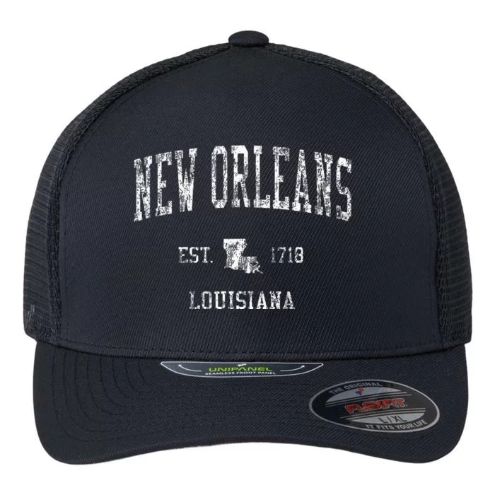 New Orleans Louisiana La Flexfit Unipanel Trucker Cap