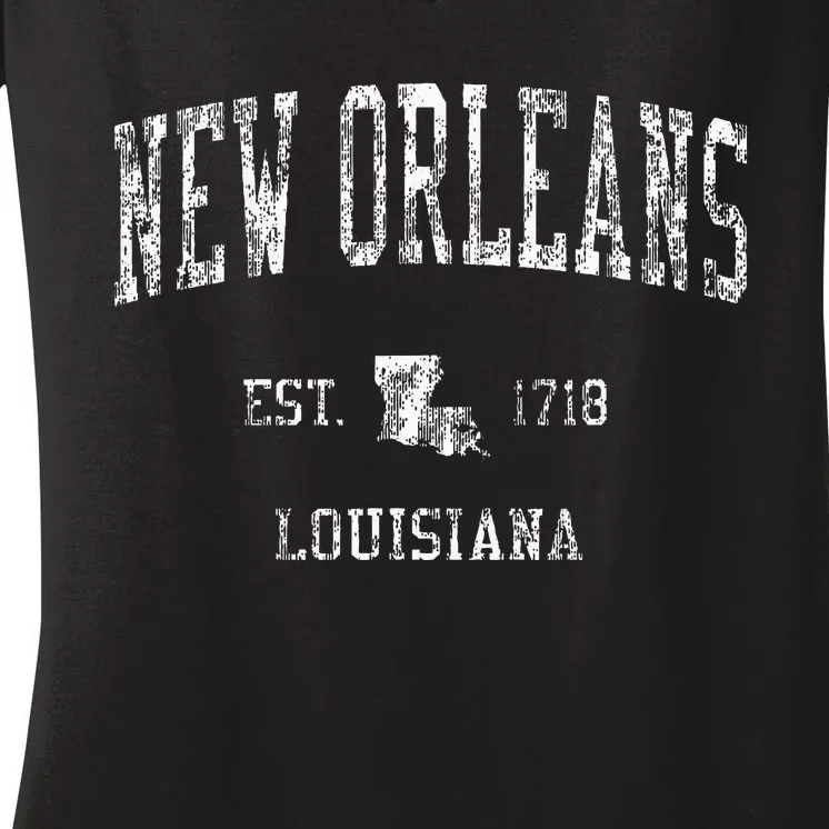 New Orleans Louisiana La Women's V-Neck T-Shirt