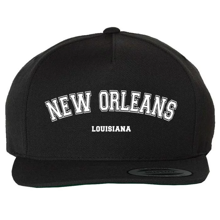 New Orleans Louisiana Wool Snapback Cap