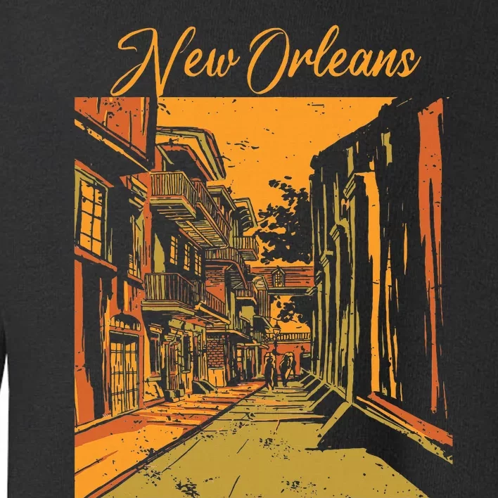 New Orleans Louisiana Souvenir Bourbon Street Toddler Sweatshirt